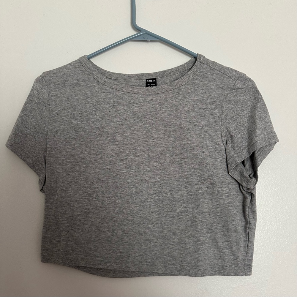 Gray Women's Crop Top